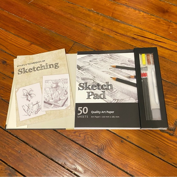 SpiceBox Masterclass Sketching Styles and Techniques Art Craft Kit, Pad, Pencils - Picture 2 of 11